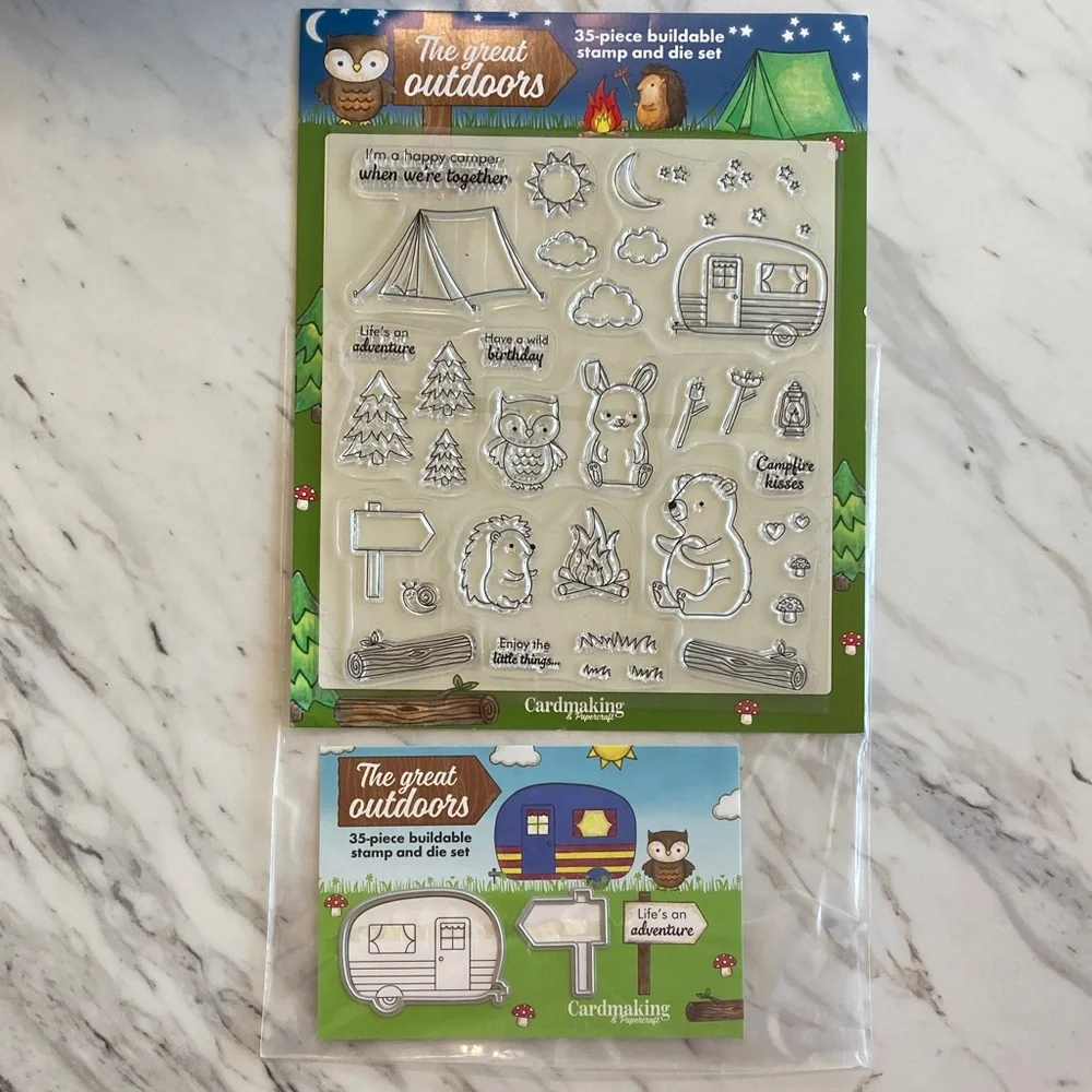 NEW Cardmaking and Papercraft The Great Outdoors Stamp and Die Set